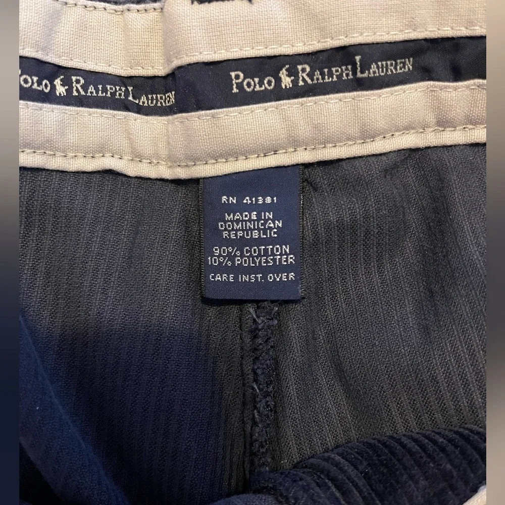 Polo Ralph Lauren Andrew Corduroy Pants 40x32 Navy Pleated NWT